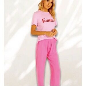 spiritual gangster FEMME pink T-shirt Medium